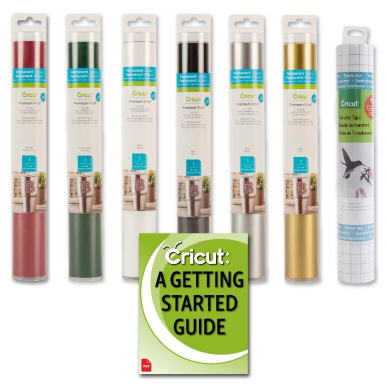 Cricut Premium Permanent Vinyl Christmas Colors Metallics Bundle